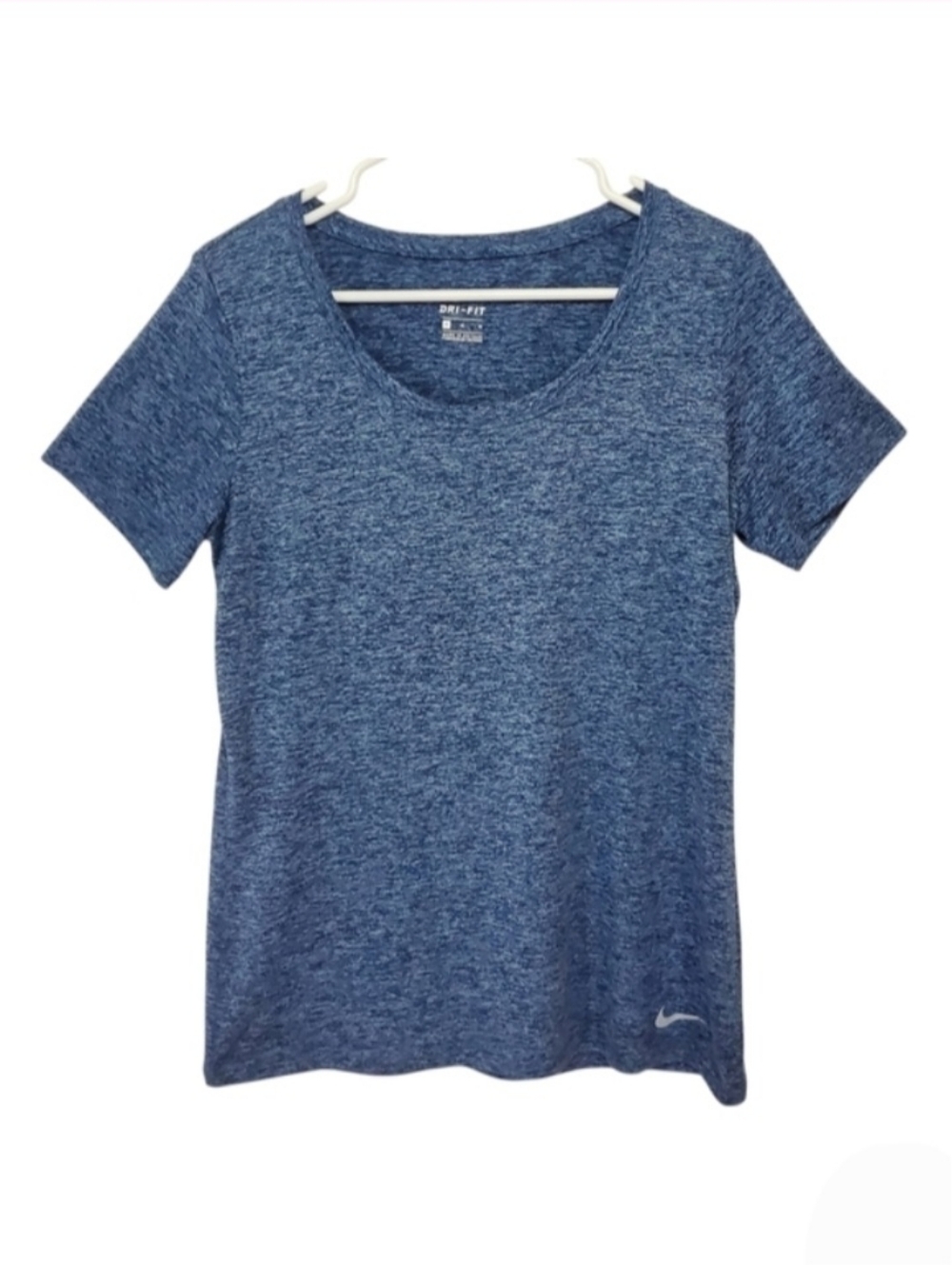 🟢2434 * Nike DriFit Scoop Neck Athletic Tee Heather Blue Size M